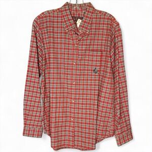 Vintage Roper Western Shirt Mens M Red Green Plaid Southwest Cowboy Rodeo NOS